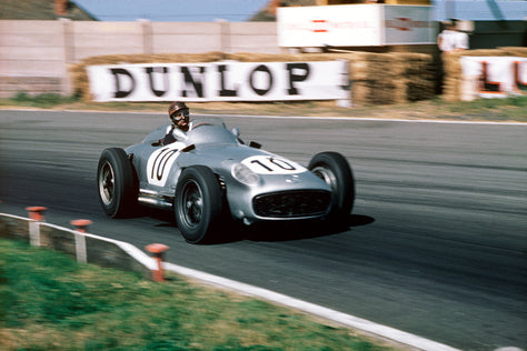 梅赛德斯-奔驰W196Monoposto- 1955年英国大奖赛-方吉奥-旧化模型