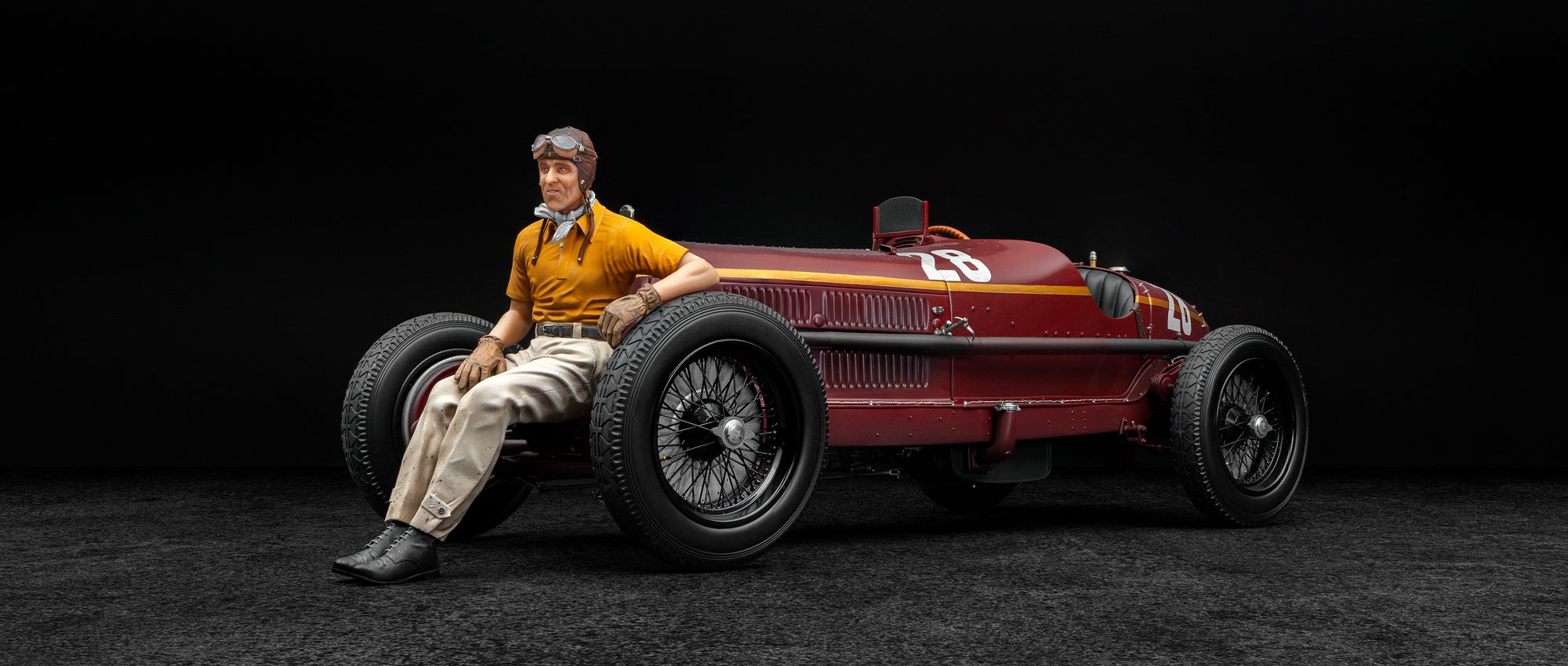 阿尔法·罗密欧8C 2300“蒙扎”—1932年摩纳哥大奖赛冠军—Tazio Nuvolari 塔齐奥·努瓦拉里人偶版