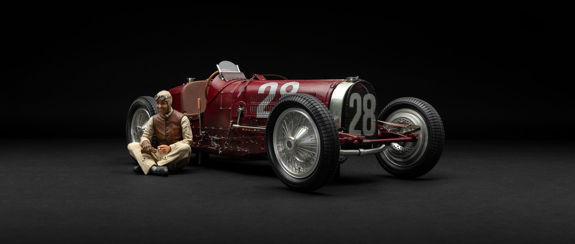 布加迪Type59 - 1934年摩纳哥大奖赛 -Tazio Nuvolari手办版本